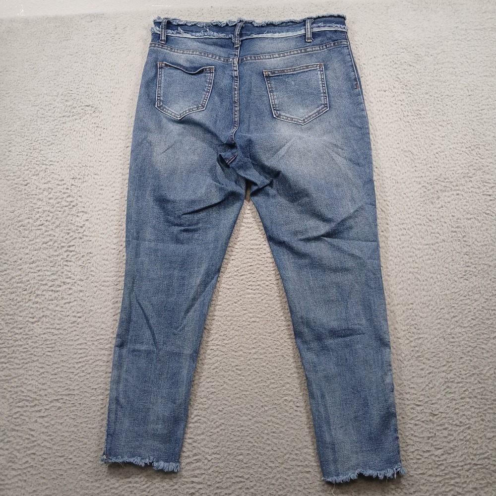 Thrill Jeans Patchwork Distressed Straight Leg Wo… - image 3